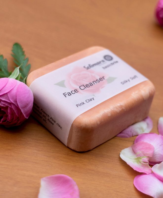 Pink Clay Face Cleanser Bar. Best natural cleanser for acne, blackheads, pimples. Anti aging. Buy online. NZ